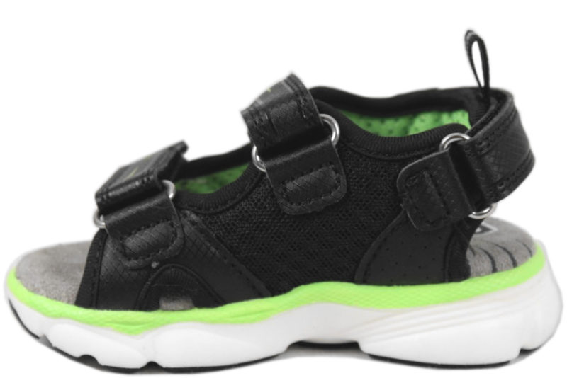 PONNY SORT SANDAL MED LYS