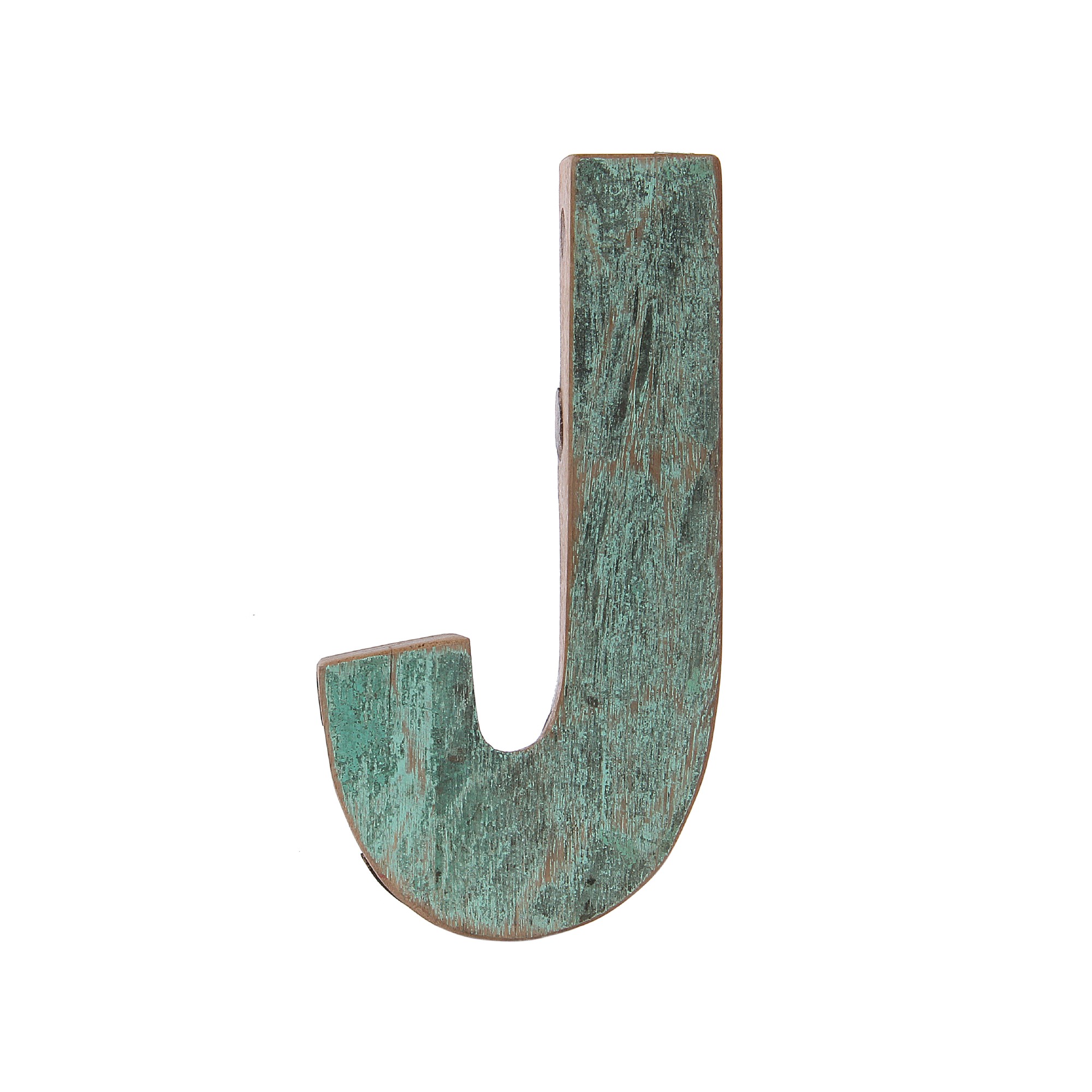 Holzbuchstabe 'J', mehrfarbig, T 2,5 cm, B 13 cm, H 19 cm von fischer's lagerhaus