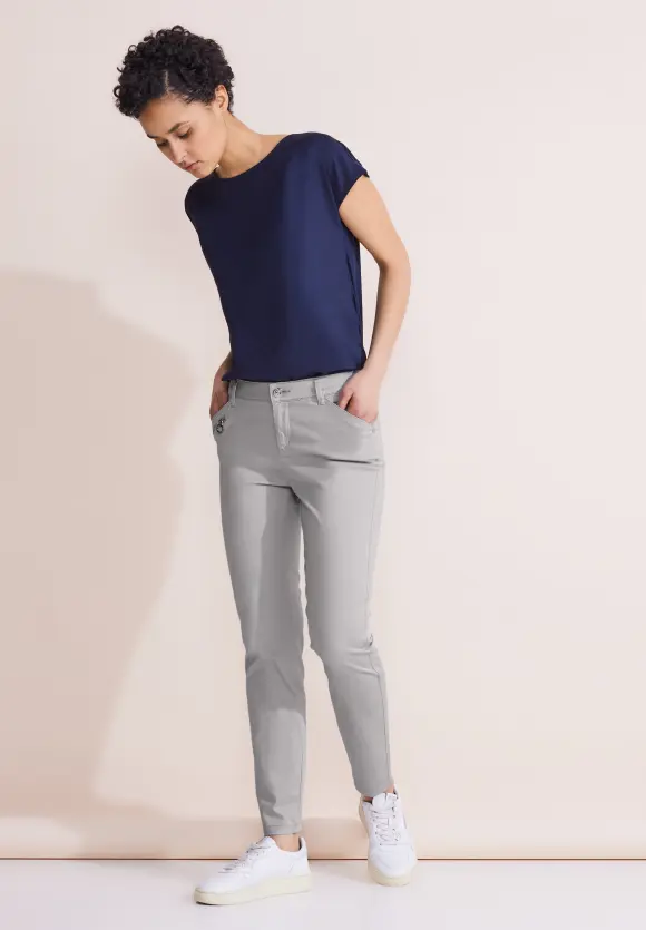 Casual Fit Hose - chalk grey