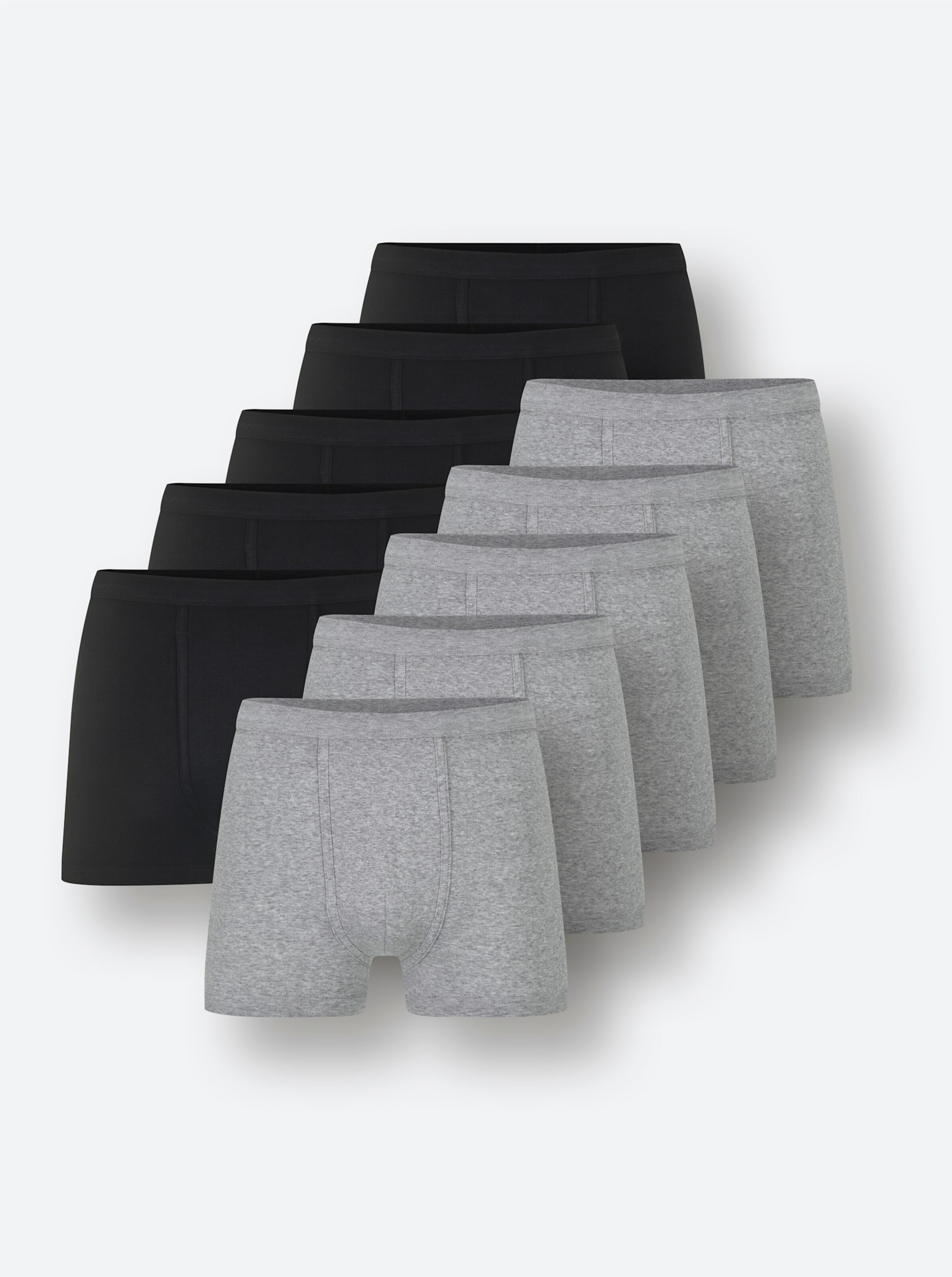 KINGsCLUB Hose kurz in 5x grau-meliert + 5x schwarz