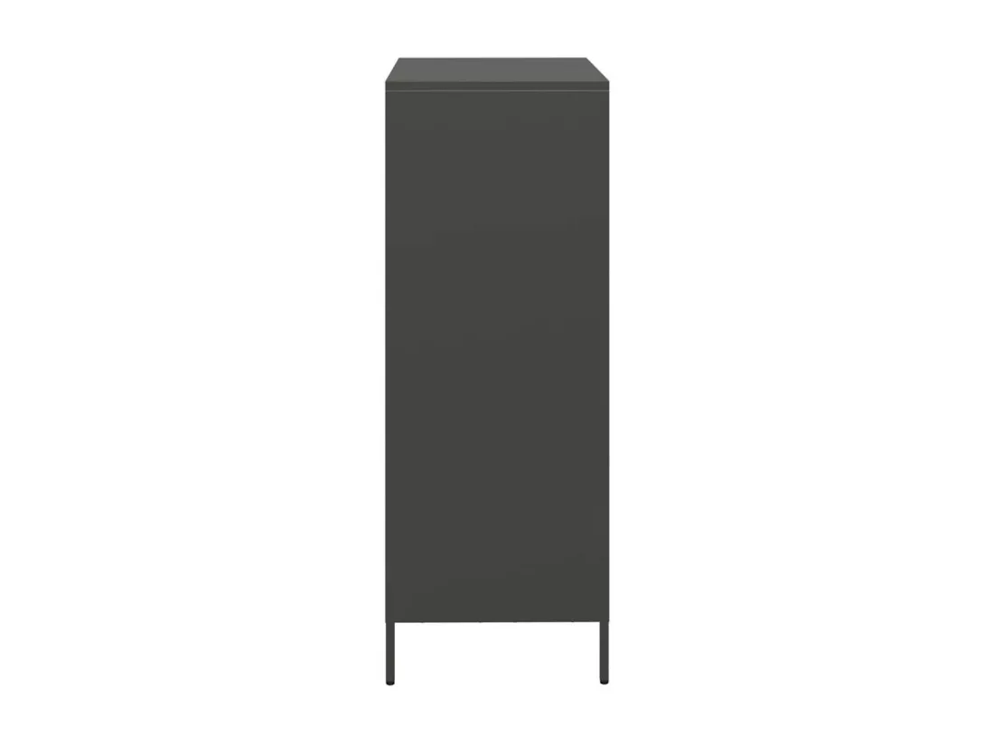 Buffet haut noir 39x35x103,5 cm acier
