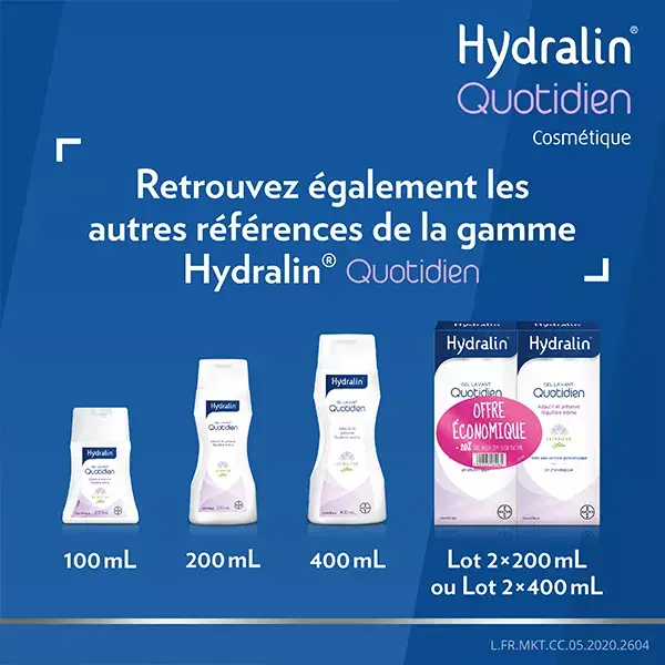 Lenços umedecidos íntimos diários Hydralin, 10 unidades.