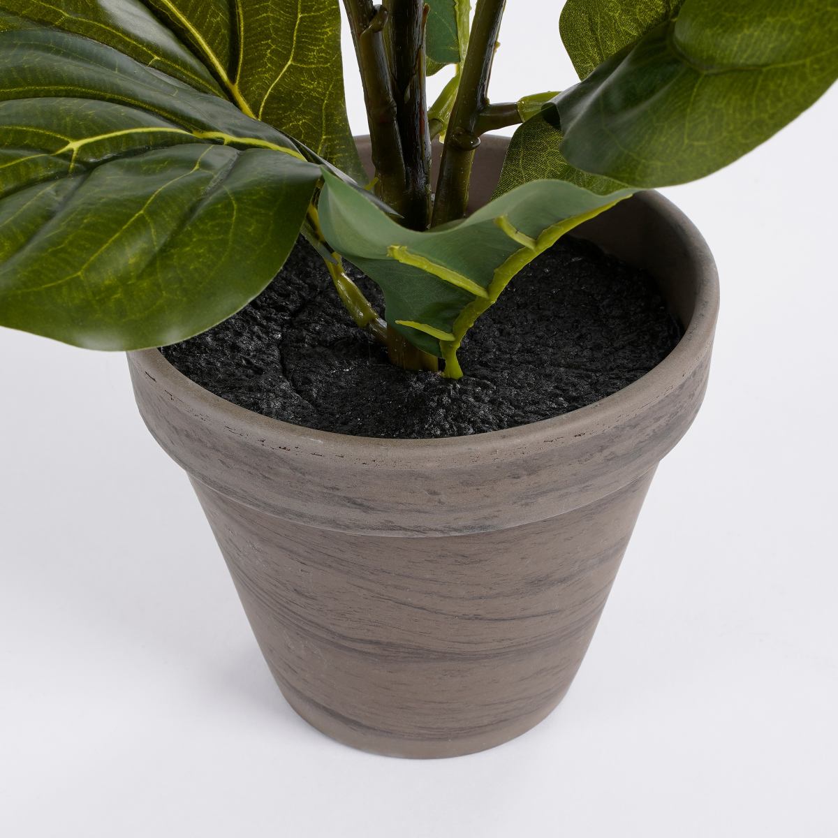 Mica decorations plante artificielle lyrata - 45x45x35 cm - pe - vert