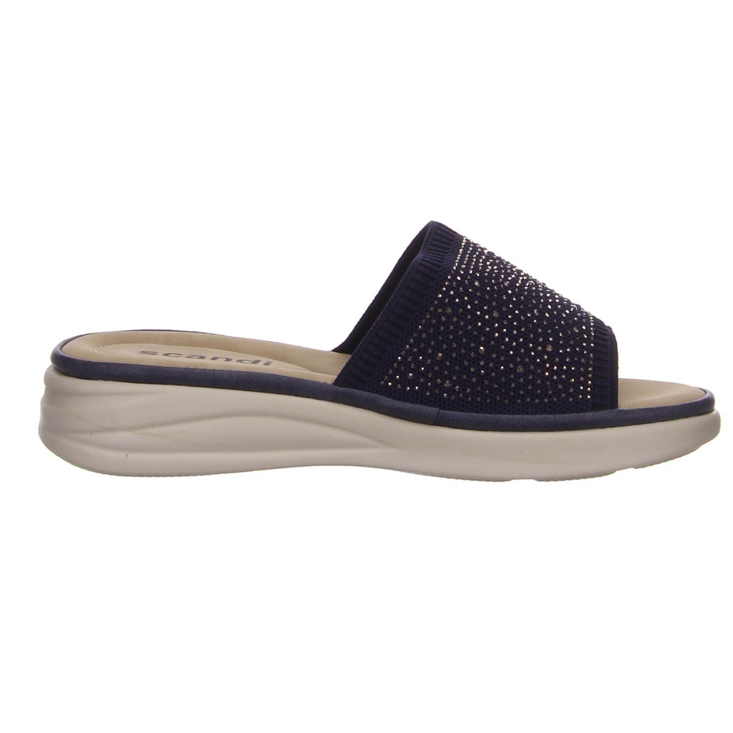 Scandi Pantolette dunkelblau blau