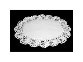 Kagepapir 27x36 cm Oval Udstanset Hvid,500 stk/pk
