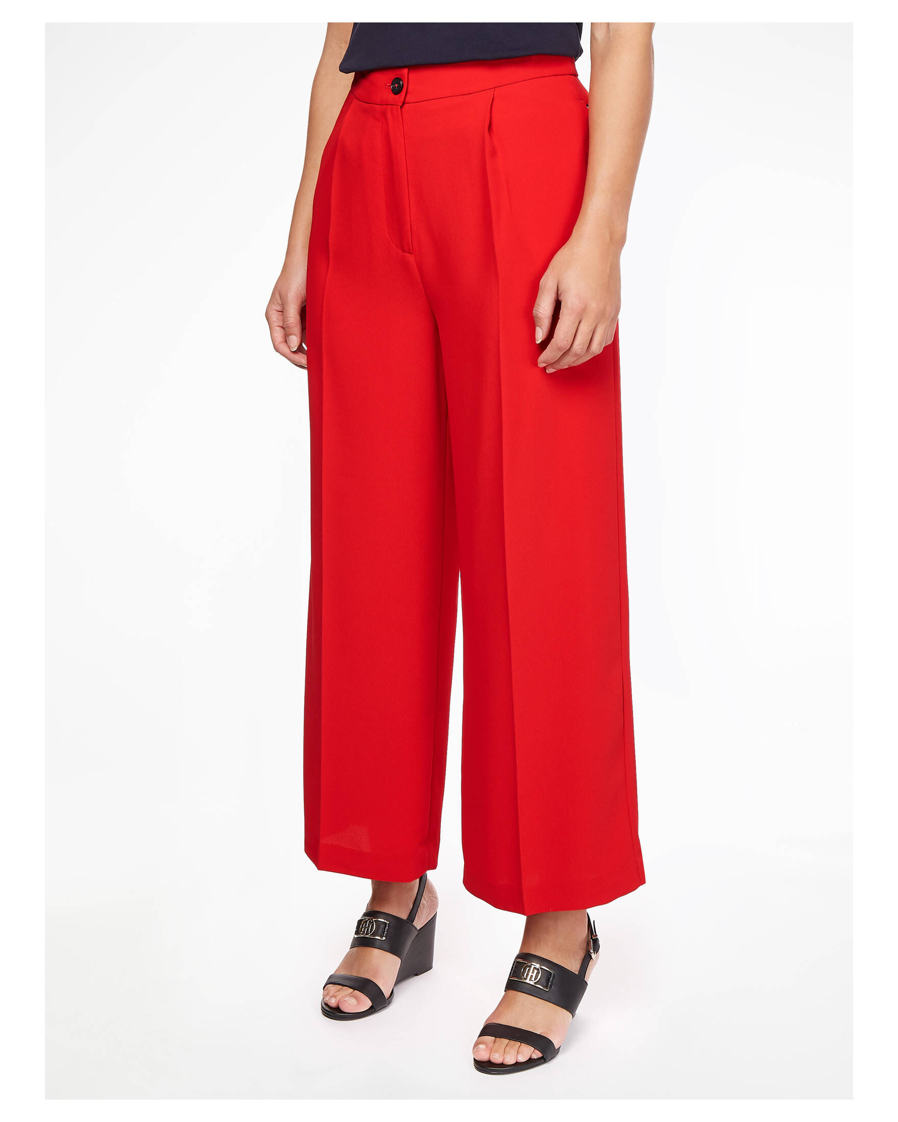 Tommy Hilfiger| Damen Hose FLUID TWILL WIDE LEG CROP PANT