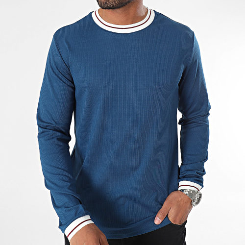 Tee Shirt Manches Longues Bleu Marine