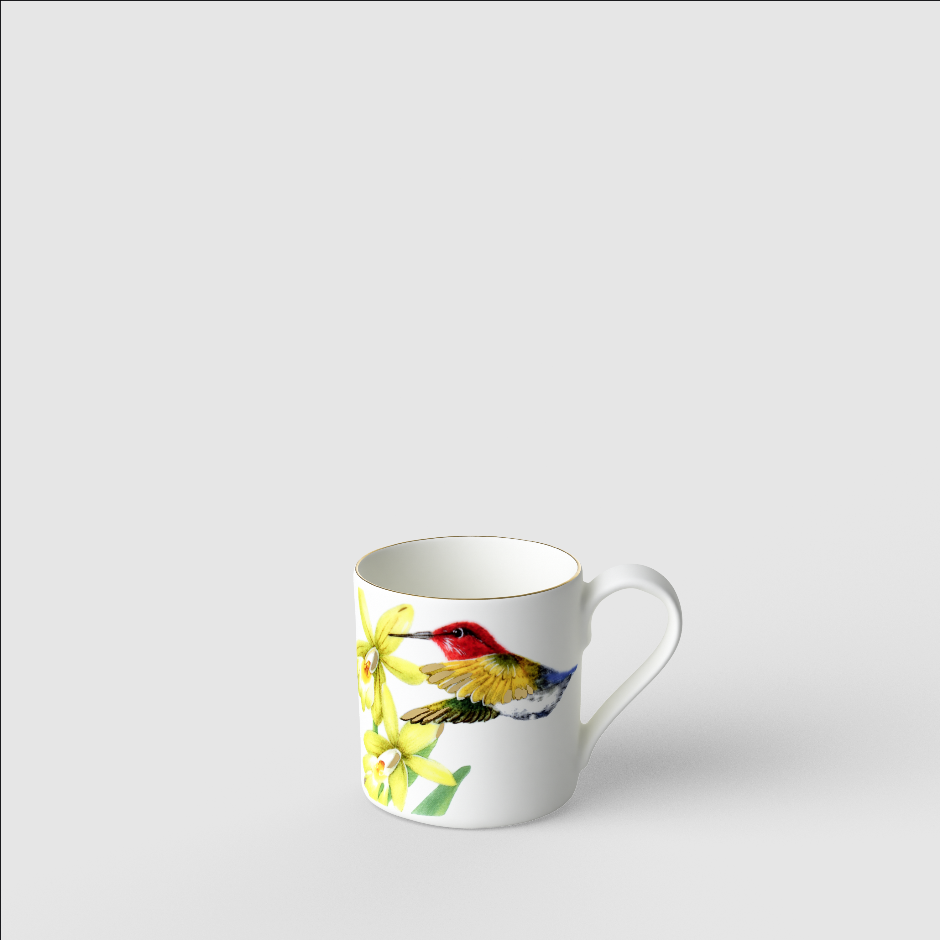 Amazonia Espresso cup Multi-colored, 2.1 oz, Premium Bone Porcelain