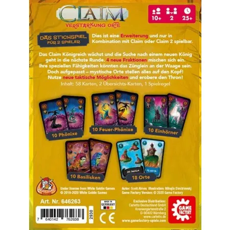 Gamefactory Claim Verstärkung: Orte