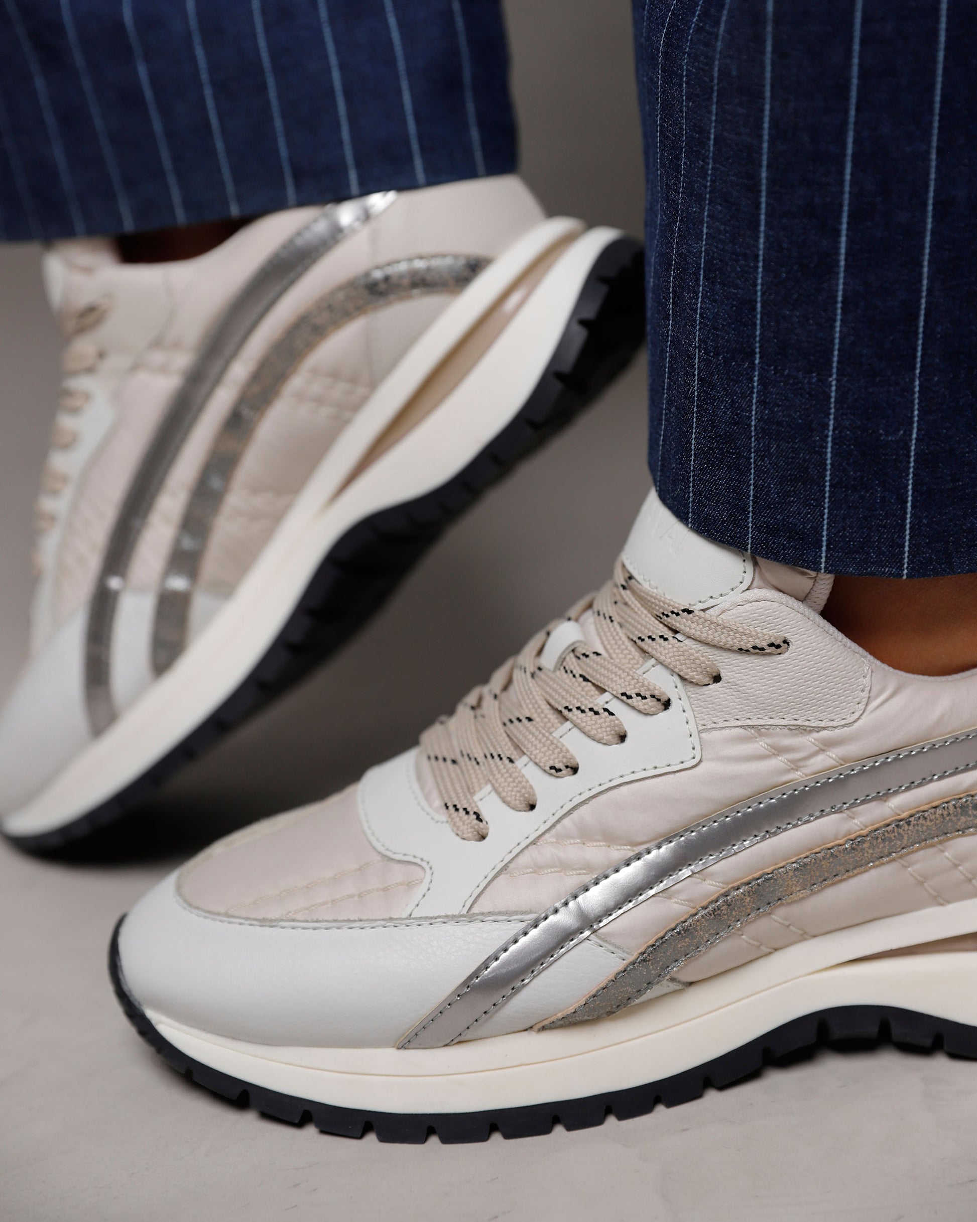 VIA VAI beige dames sneakers Usher Skye