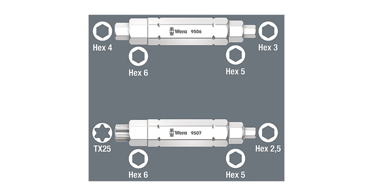 WeraBicycle Set 15, 5‑delig moersleutel  (Zwart)
