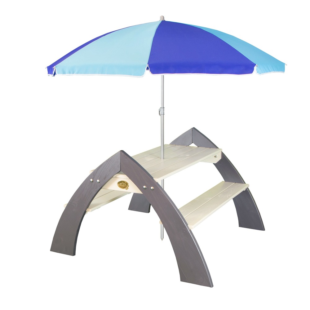 Axi kylo xl table pique nique enfant en bois gris & blanc