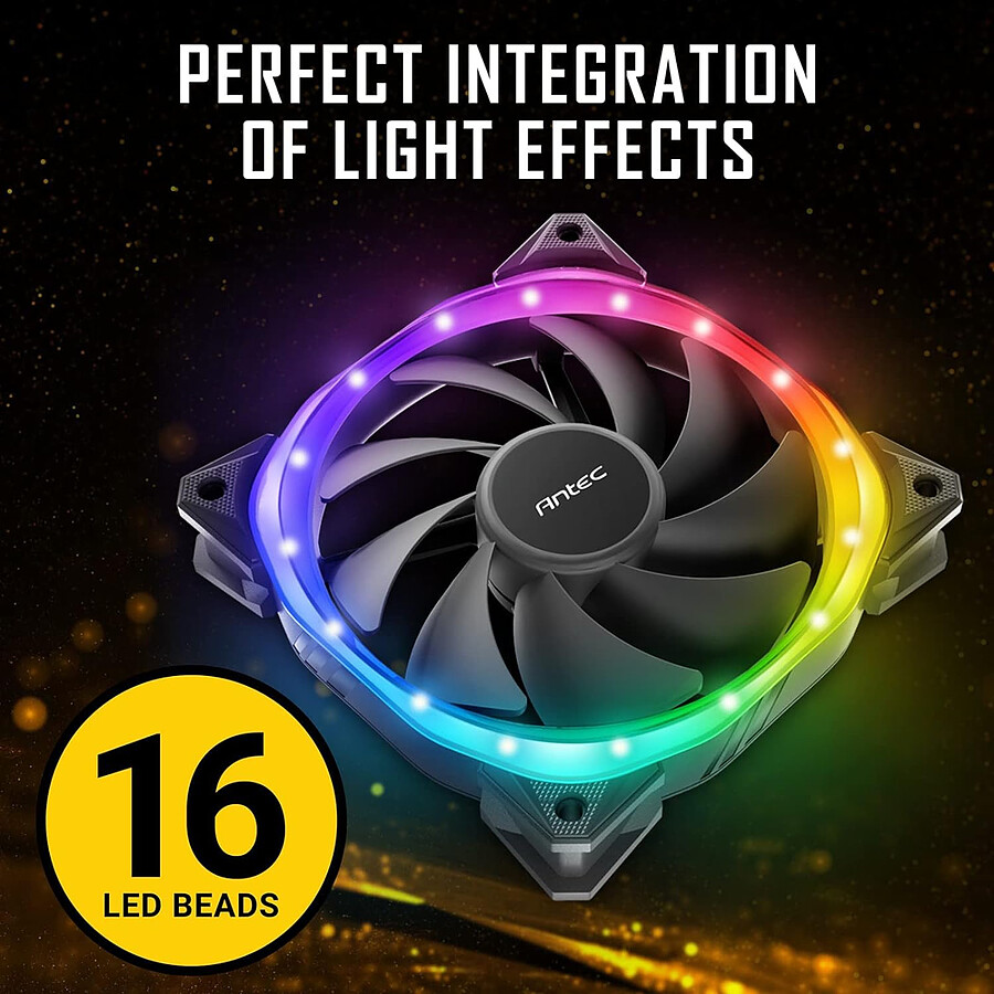 Antec Fusion 120 ARGB - Noir - Pack de 3 + contrôleur