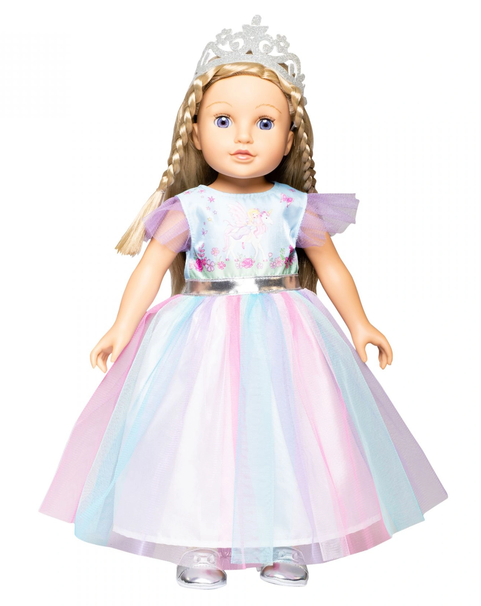 Puppen-Kleid FEE & EINHORN (28-35 cm) 2-teilig