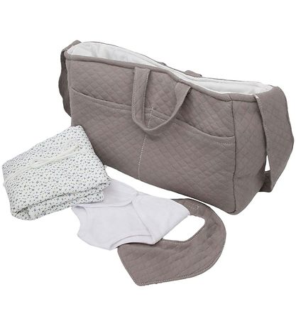 Asi Dukketilbeh?r - Pusletaske - Varm Grey And Vintage Print
