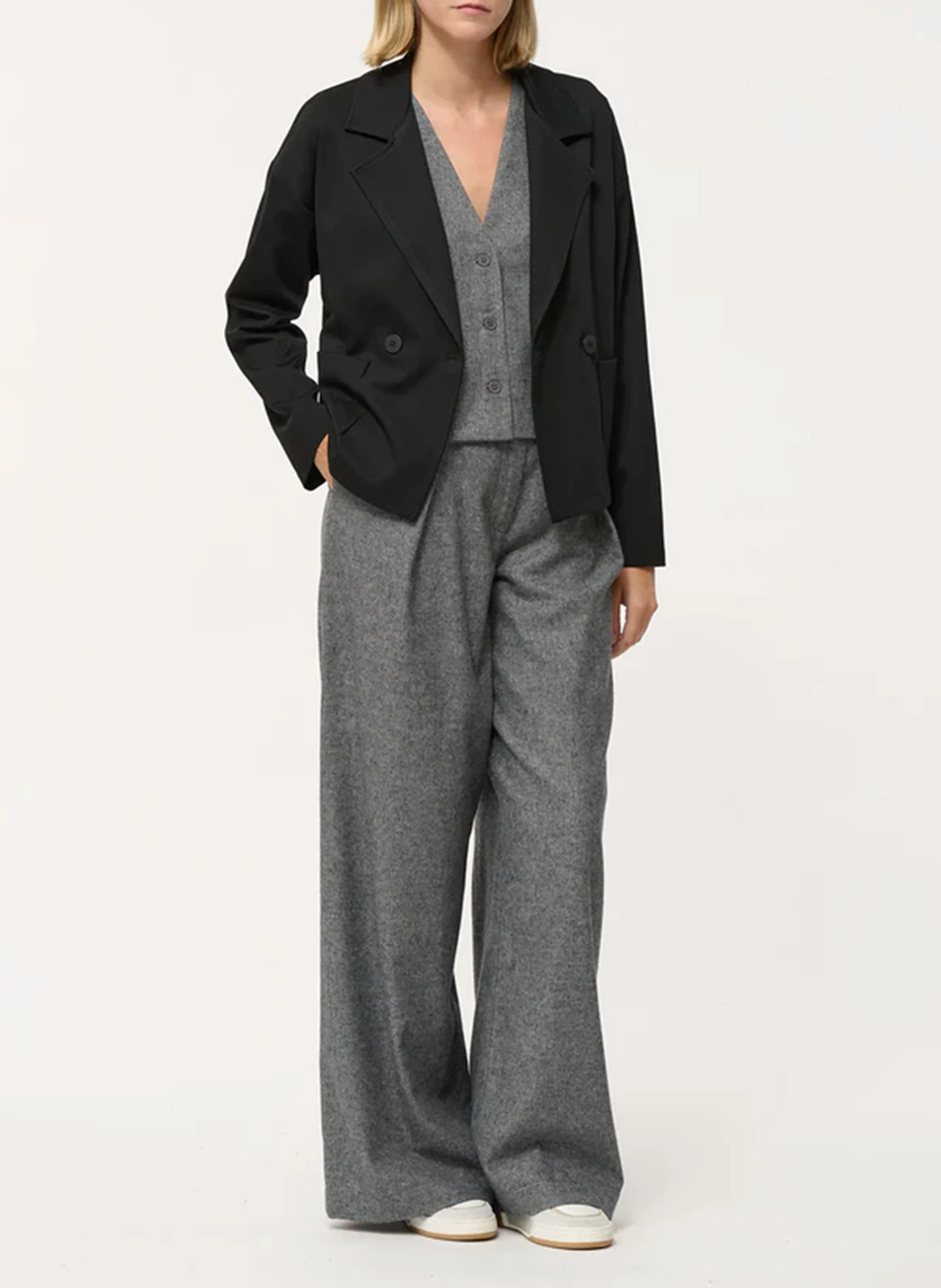 Veste col tailleur | Noir