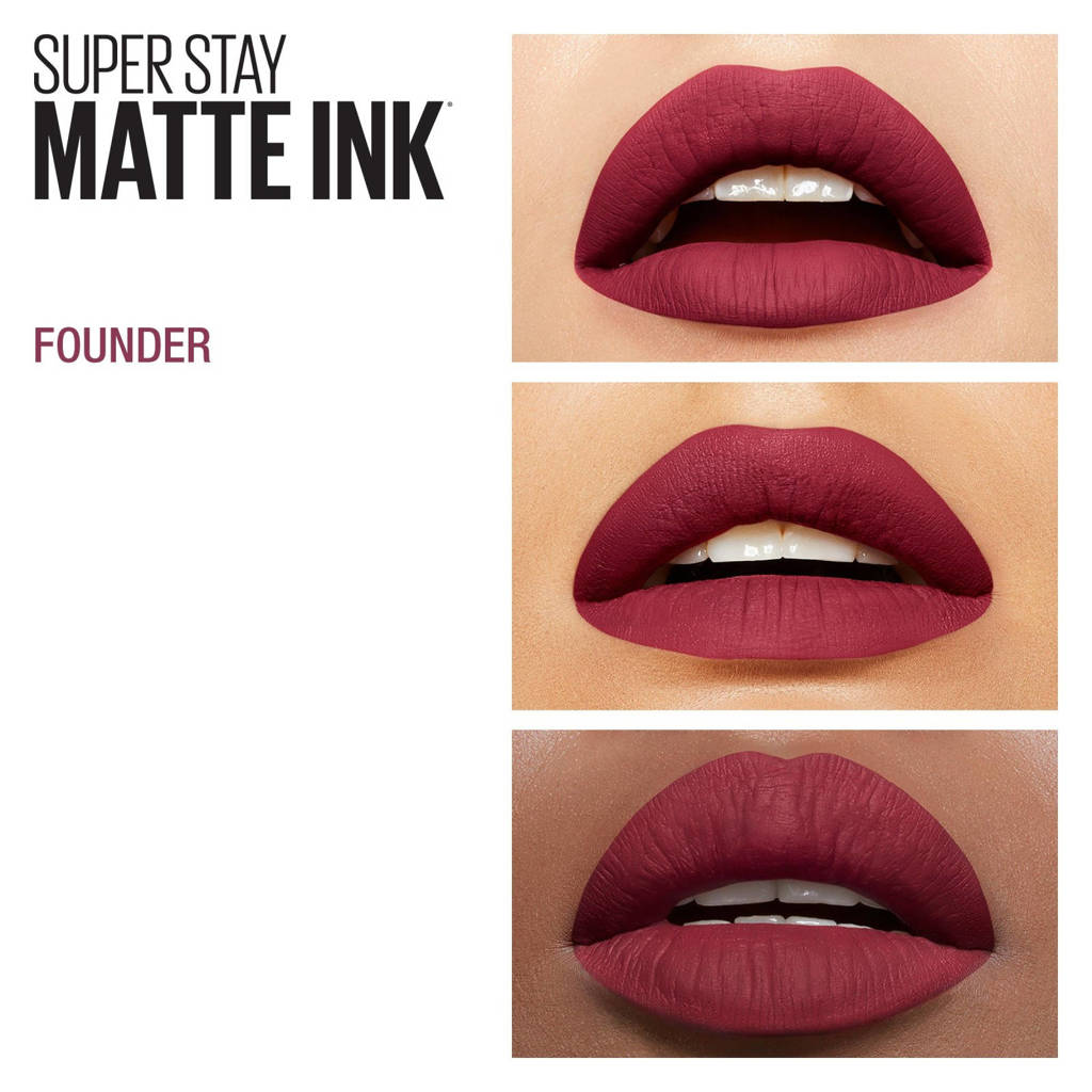 Een lippenstift die goed vasthoudt en niet droogtSuperStay Matte Ink City Edition lippenstift - 115 Founder