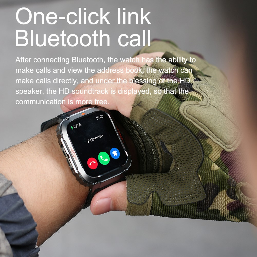 Fitness Tracker Smart Watch mit Herzfrequenz- / Körpertemperatur- / Blutdruckmessung   EKG Funktion und 1.92