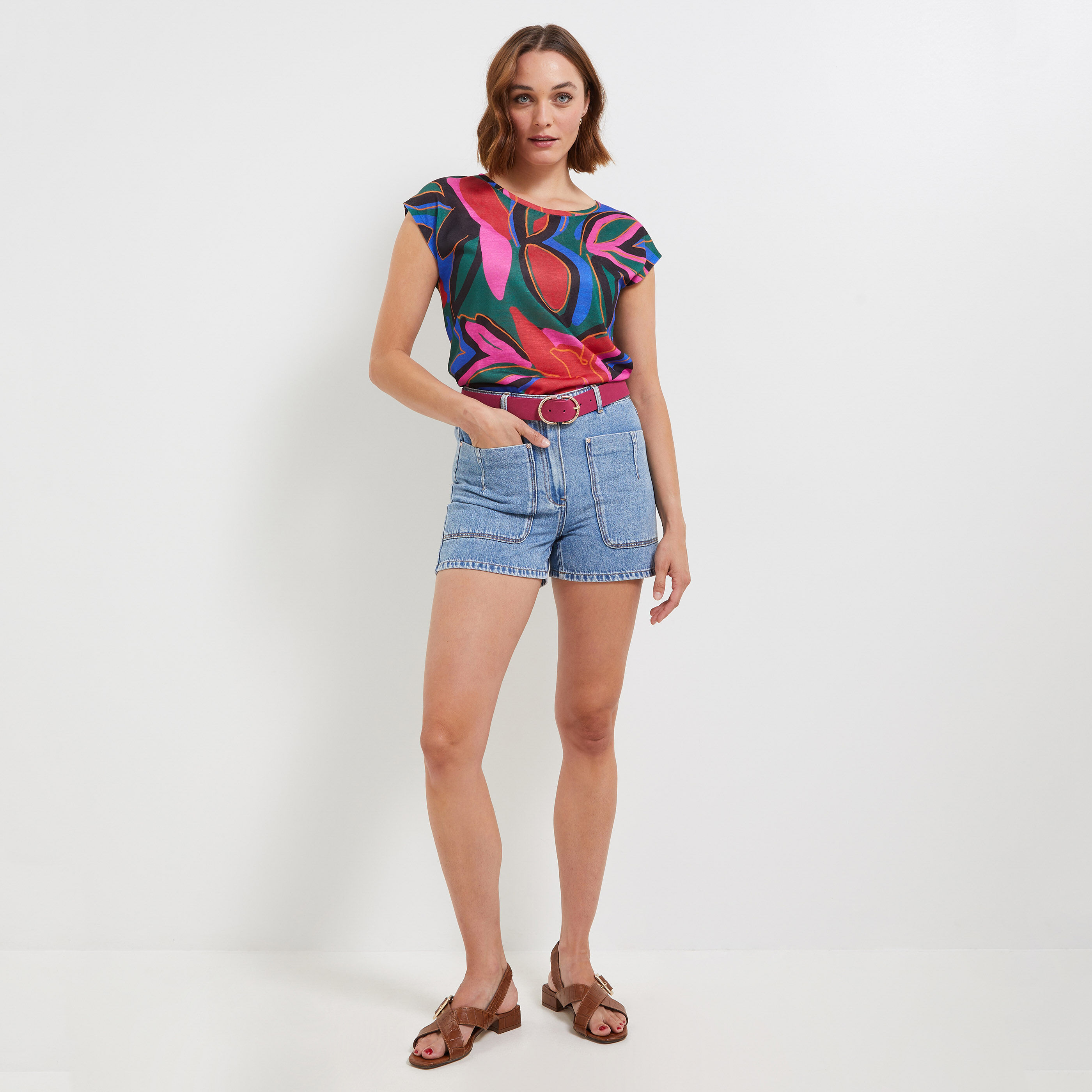 T-shirt manches courtes femme - VERT