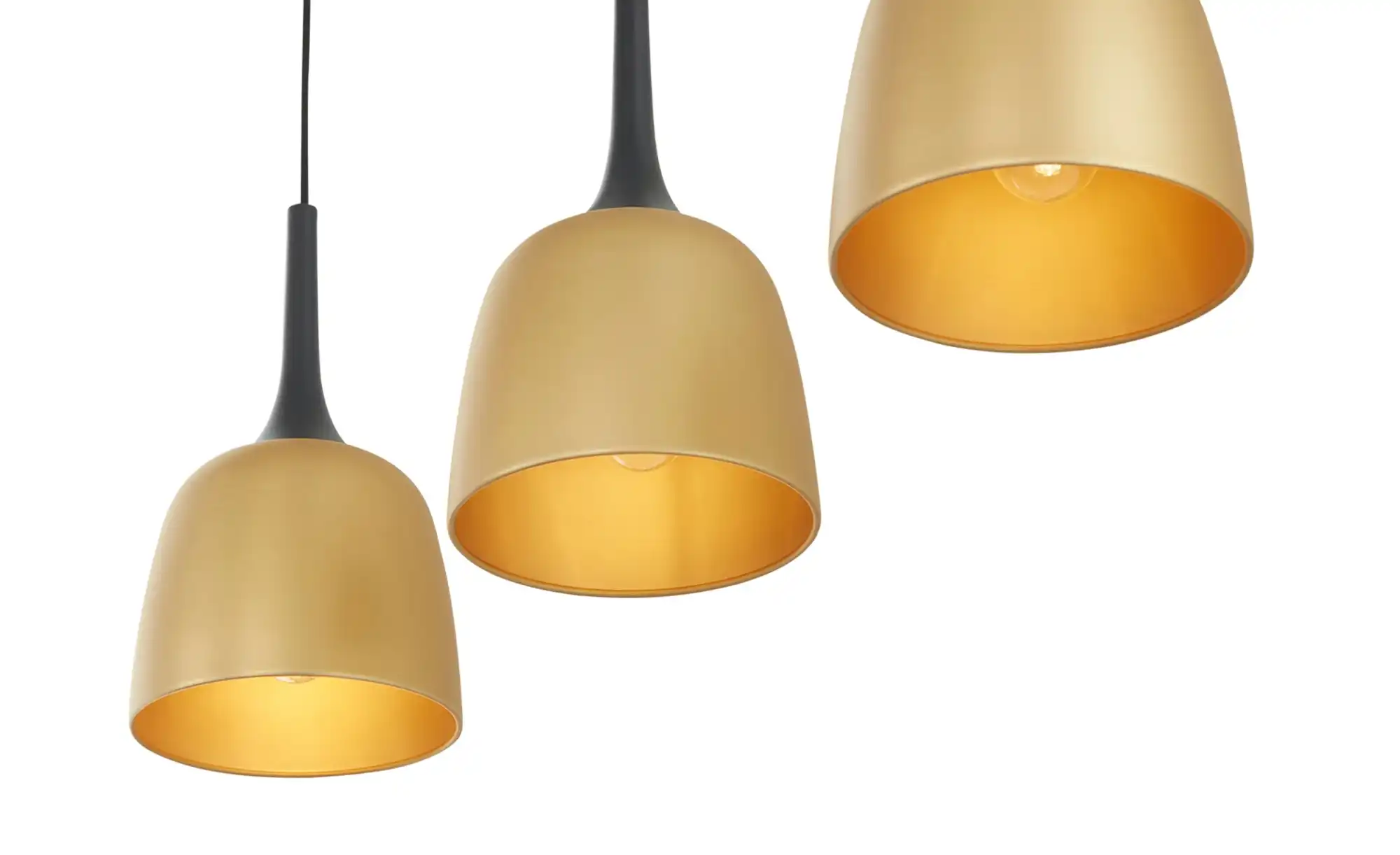 Trio Pendelleuchte, 3-flammig, Messing-matt