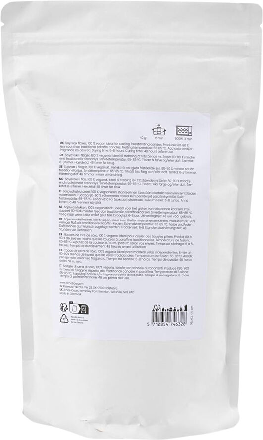 Creativ Company Soyavoks, Til fritstående lys, 500g.