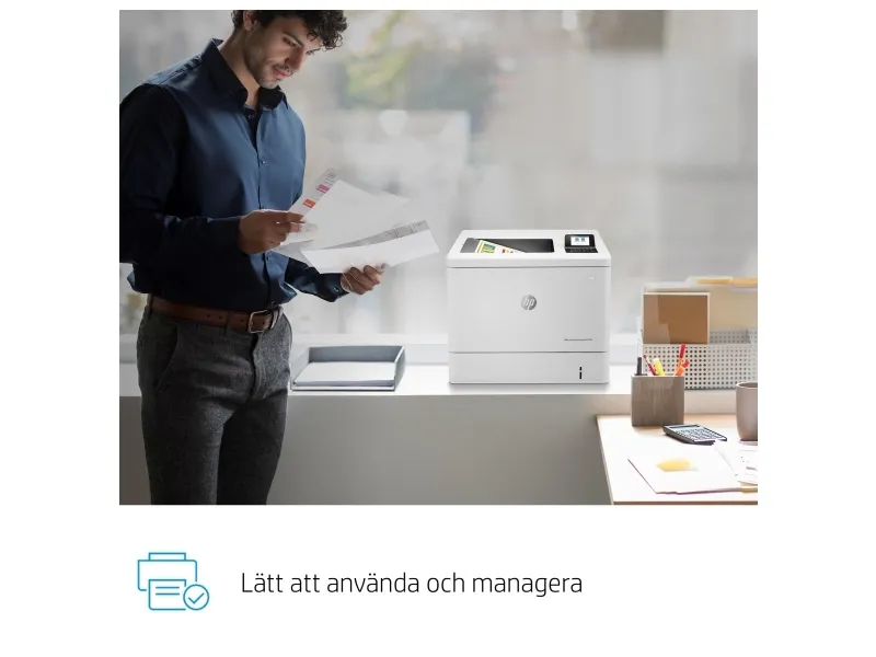 HP LaserJet Enterprise M554dn - Printer - farve - Duplex - laser - A4/Legal - 1200 x 1200 dpi - op til 33 spm (mono) / op til 33 spm (farve) - kapacitet: 650 ark - USB 2.0, Gigabit LAN, USB 2.0 vært
