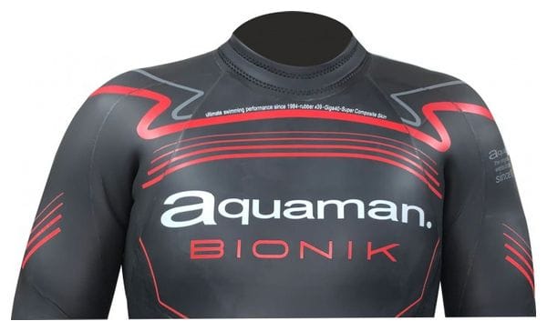 Combinaison Neoprene Aquaman Bionik Noir Rouge