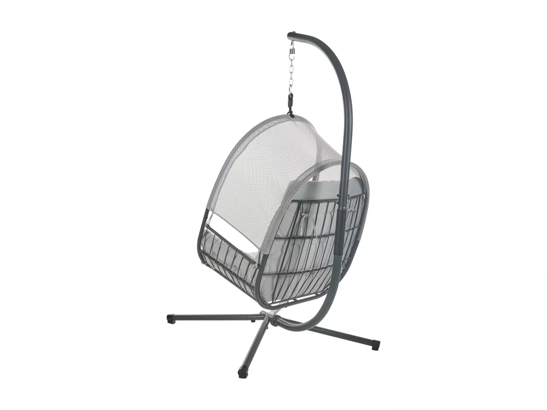 Fauteuil suspendu avec support gris clair ALVIANO