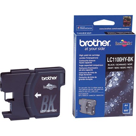 Cartouche Brother LC1100 haute capacité noire pour imprimante jet d'encre