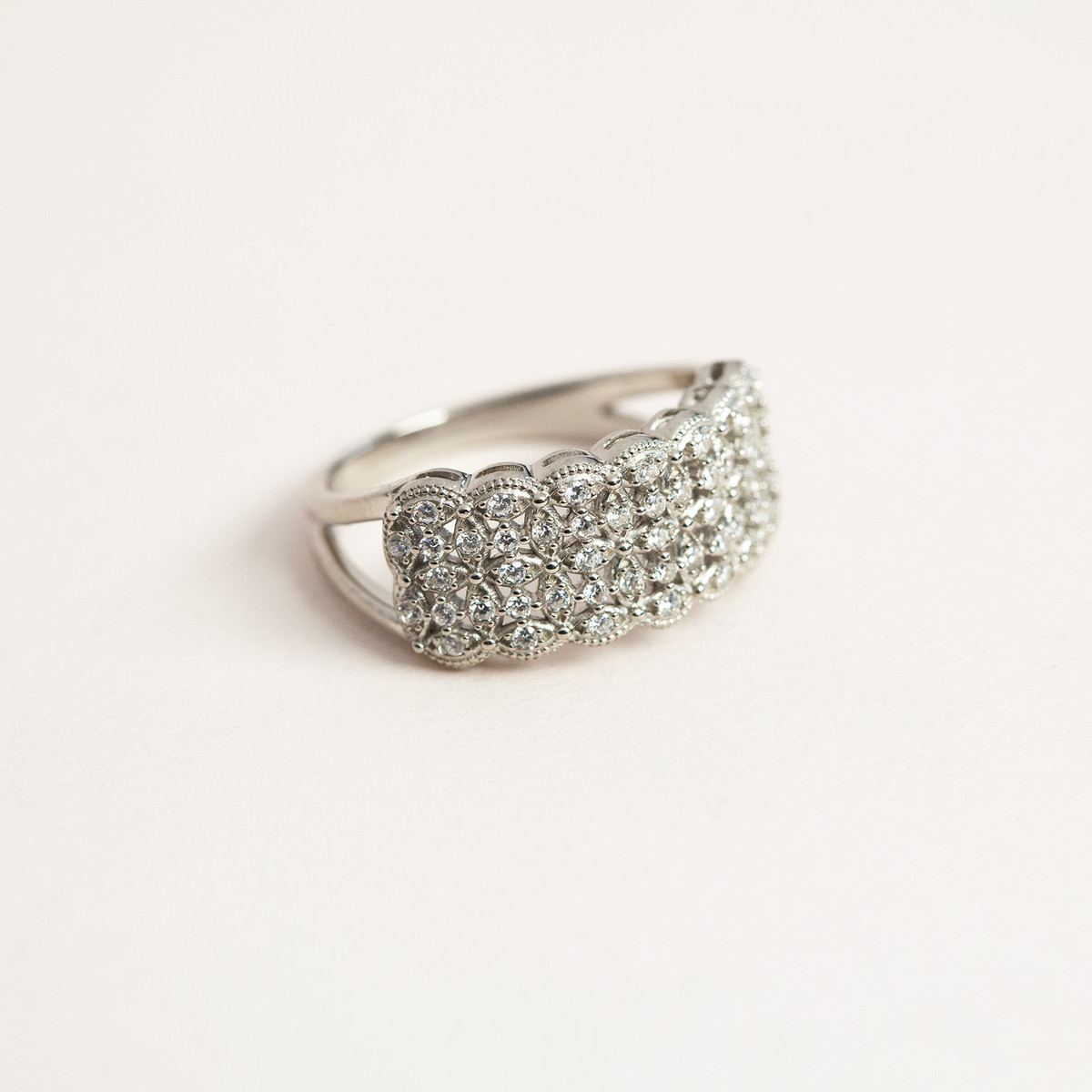 Bague argent 925, zirconias.