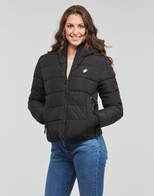 Superdry - HOODED SPIRIT SPORTS PUFFER - Noir