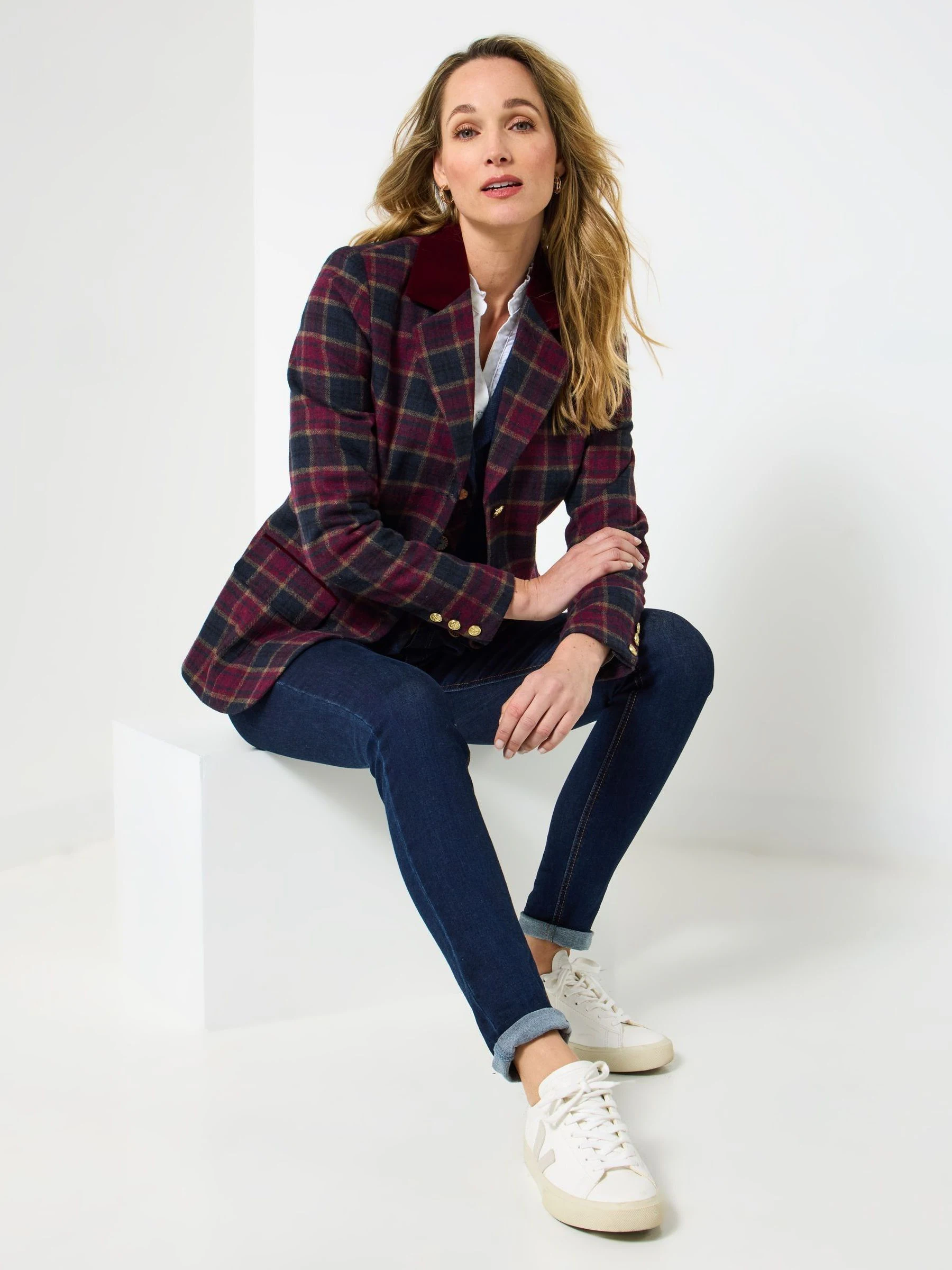 Blauw - Joe Browns Heritage Ruit Blazer