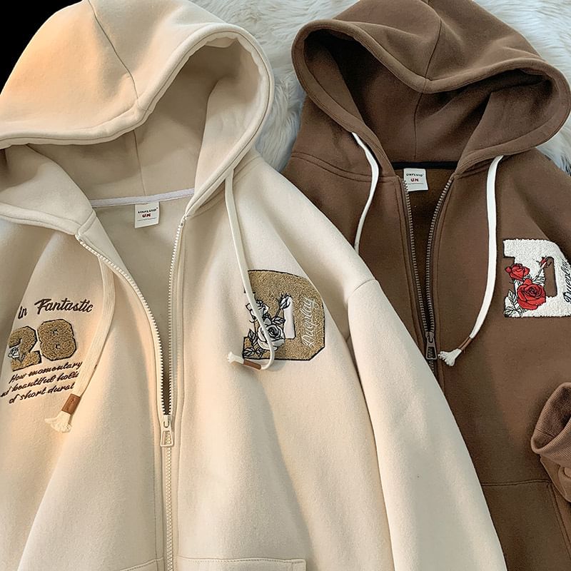 Wescosso - Hoodie met rits en letters