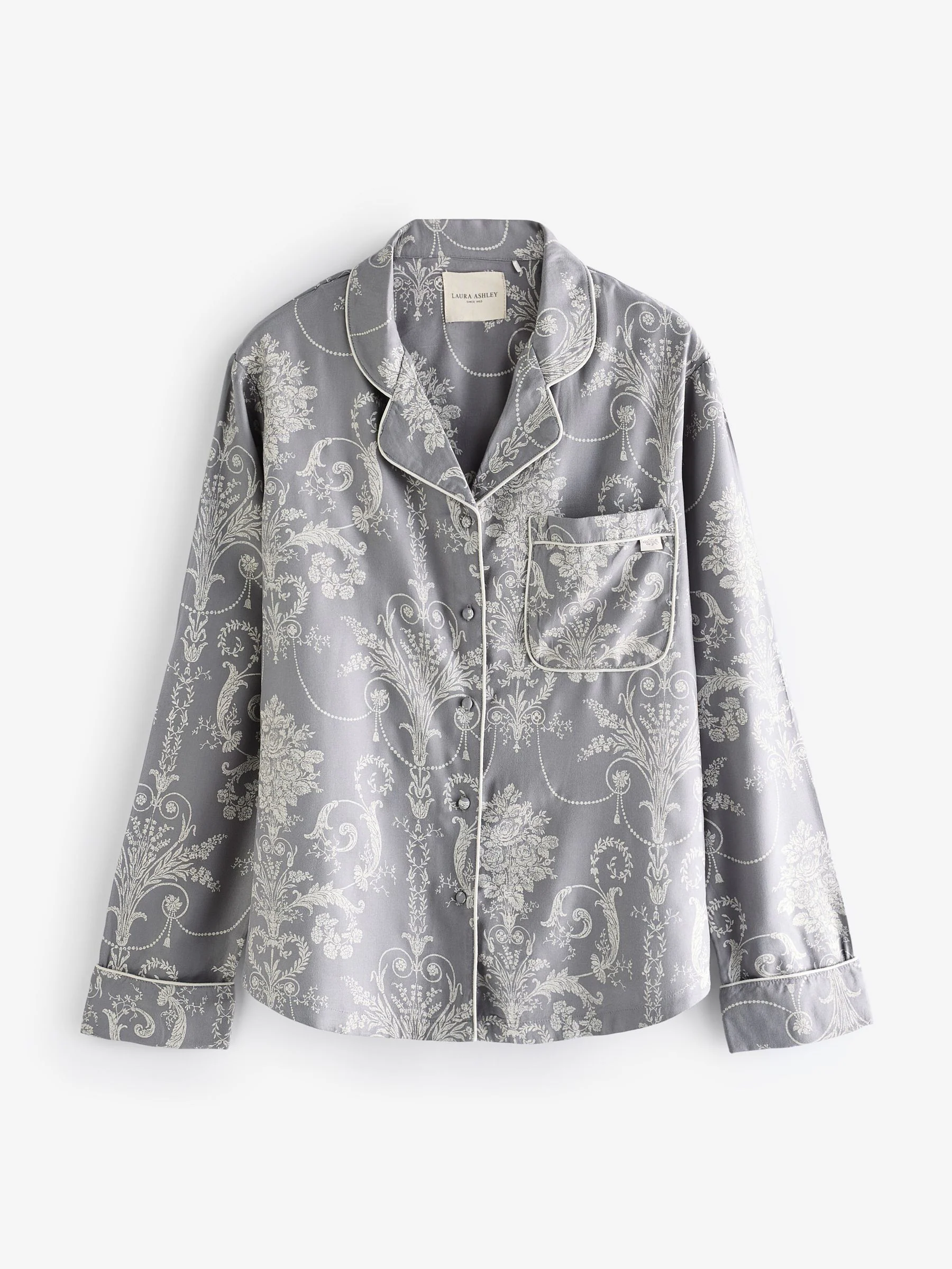 Grijs - Laura Ashley Josette pyjama met knopen