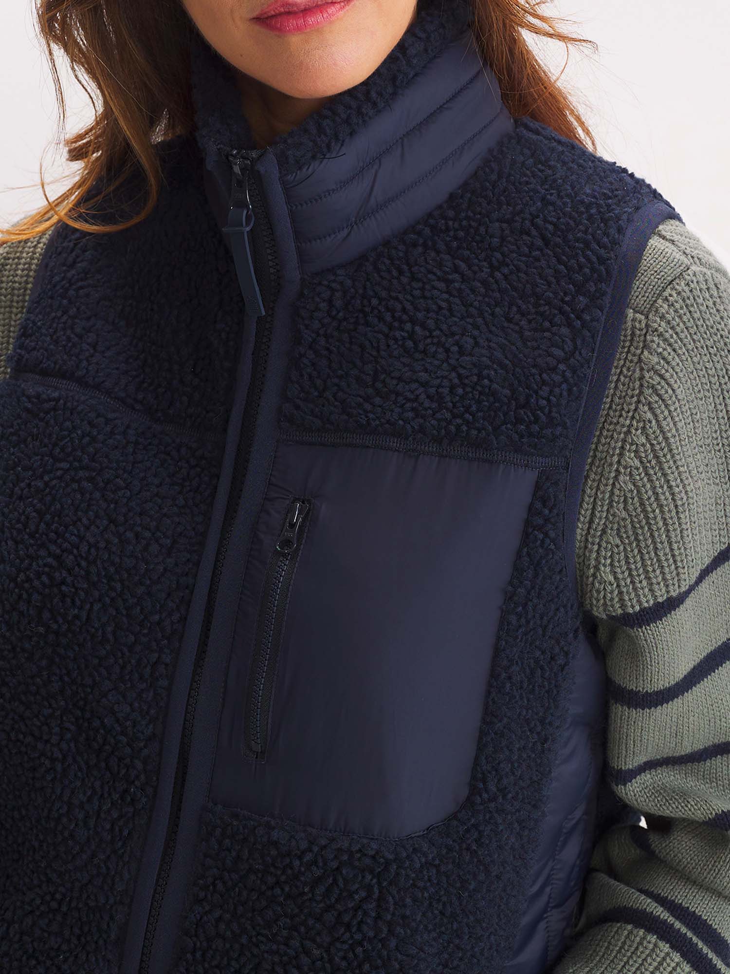 Polaire Femme Sans Manches Marine