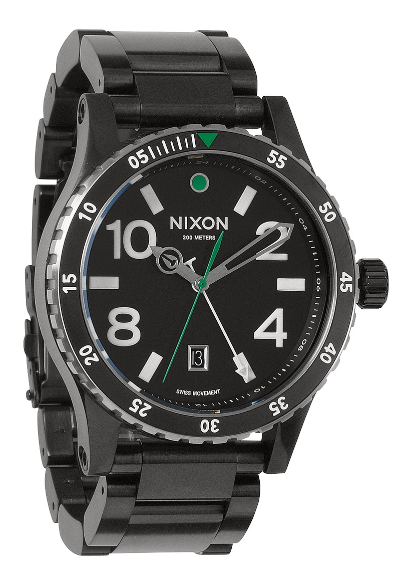 Nixon The Diplomat SS Black / Silver / Green A2771421