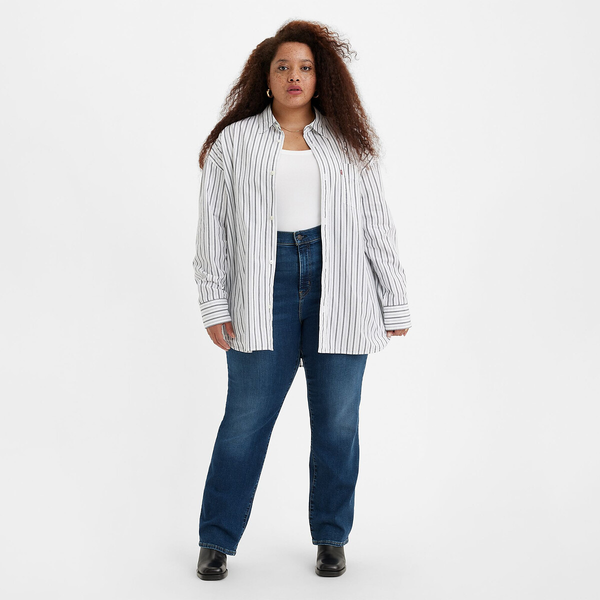 Calça Jeans Levi's Plus 724 High Rise Straight, Levi's Plus