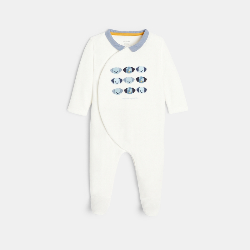 Pyjama lapin rayé jaune bébé garçon