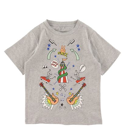 Stella McCartney Kids T-shirt - Gråmeleret m. Print