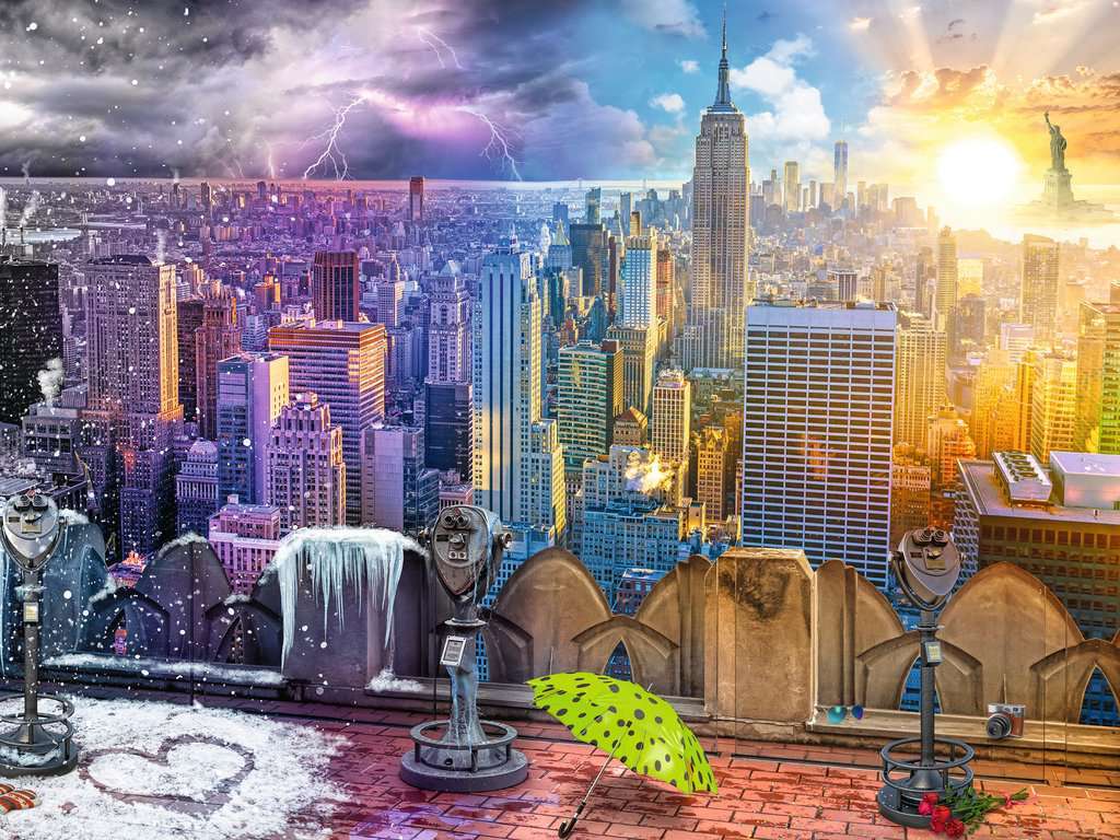 Ravensburger Spiel New York im Winter und Sommer