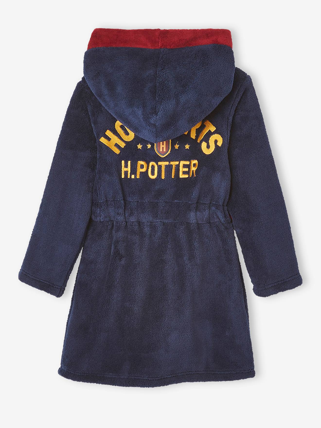 Roupão de banho liso azul escuro do Harry Potter® com estampas