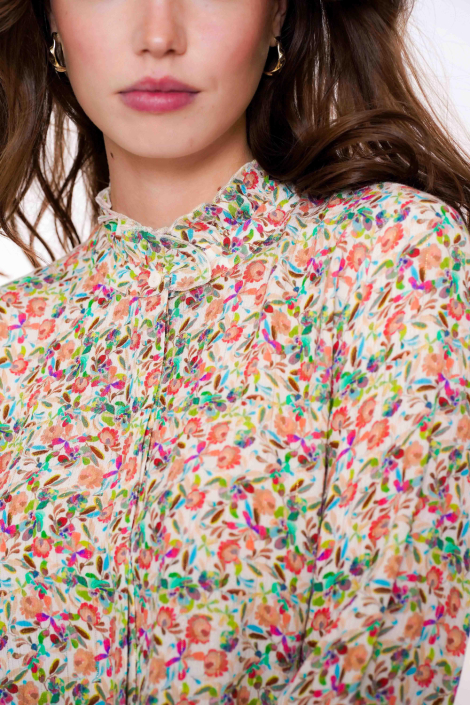 Geisha ecru dames blouse