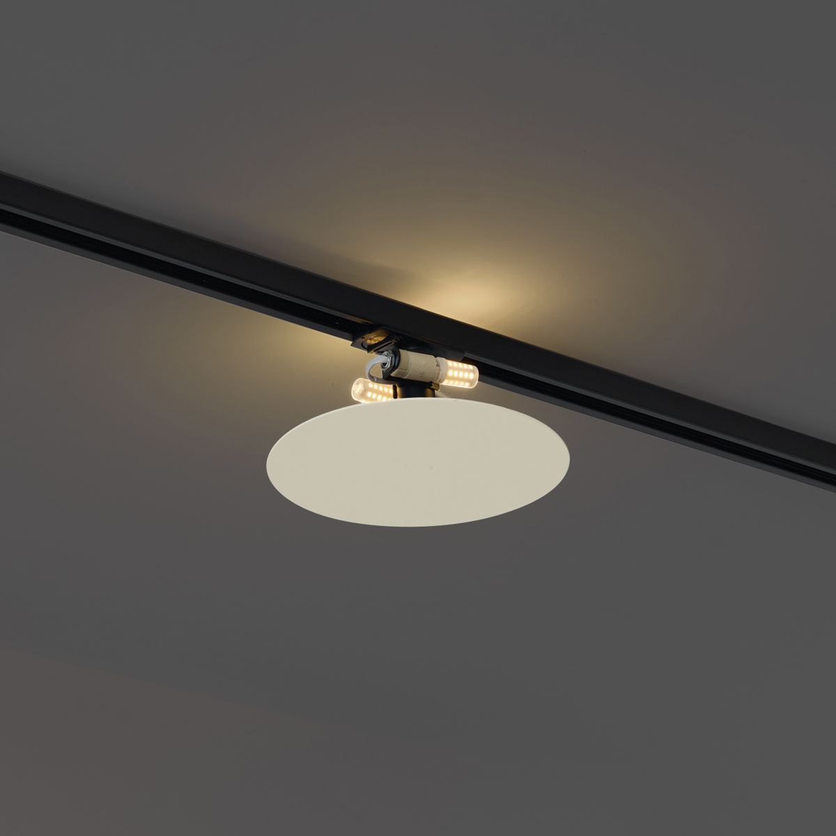 Moderne plafondlamp beige voor railsysteem 1-fase 2-lichts - Iconic Pulley