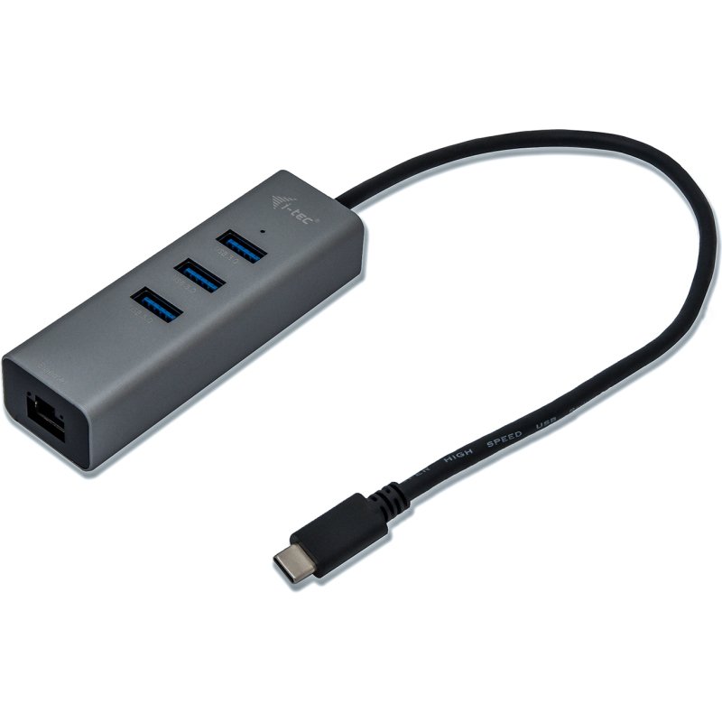 i-tec Metal USB-C HUB 3 Port + Gigabit Ethernet Adapter