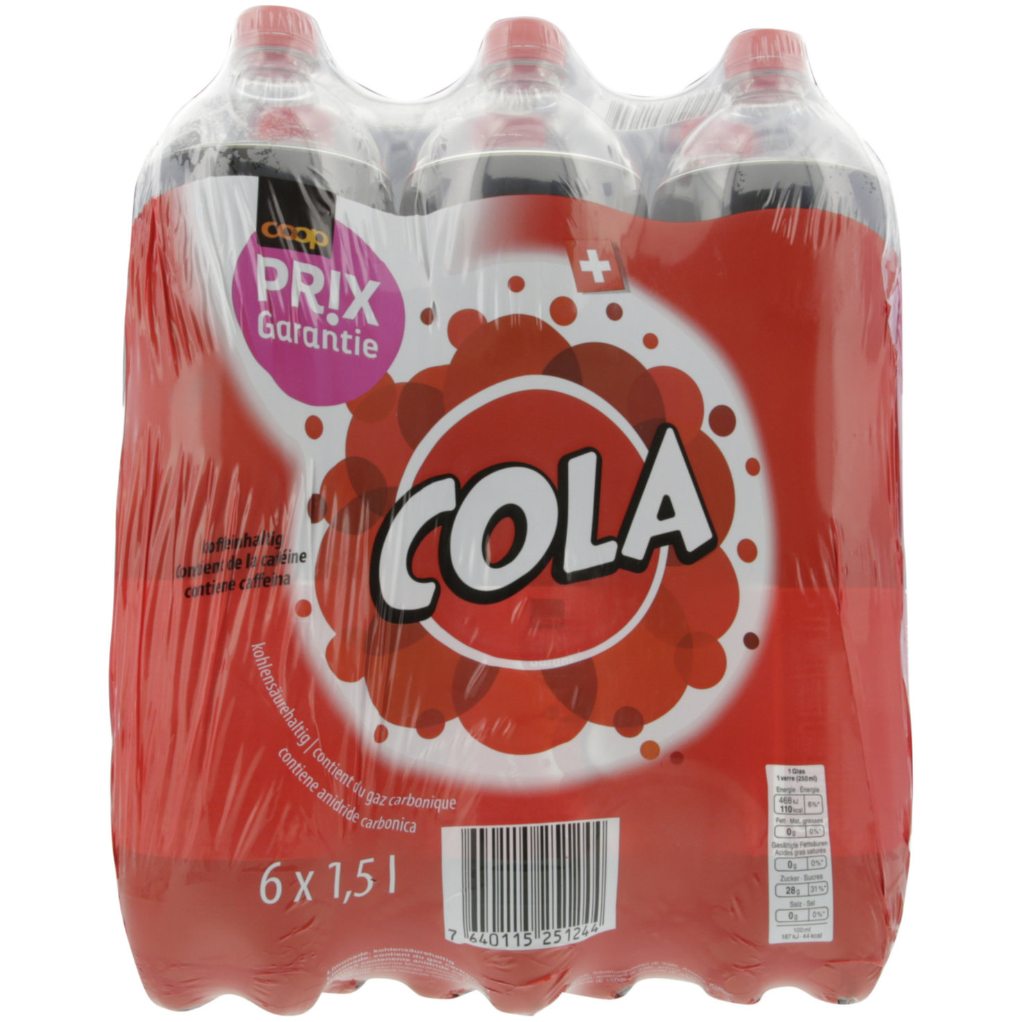 Prix Garantie Cola 6x1,5l