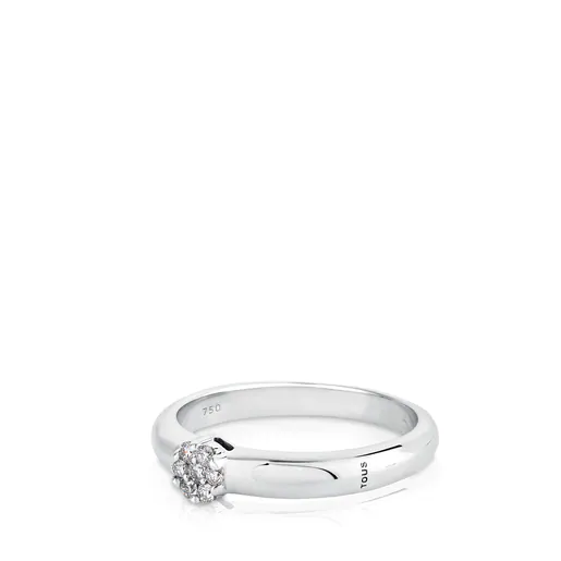 Anel solitário TOUS Diamonds em ouro branco com diamantes
