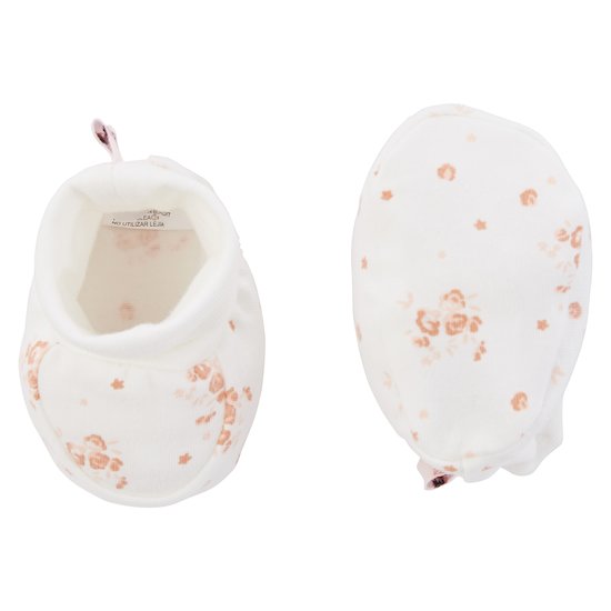 Petit Cocon Chaussons   Imprimé Roses        de               P'tit bisou