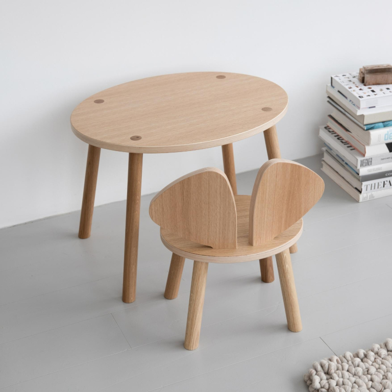 Nofred Mouse kinderstoel gelakt oak