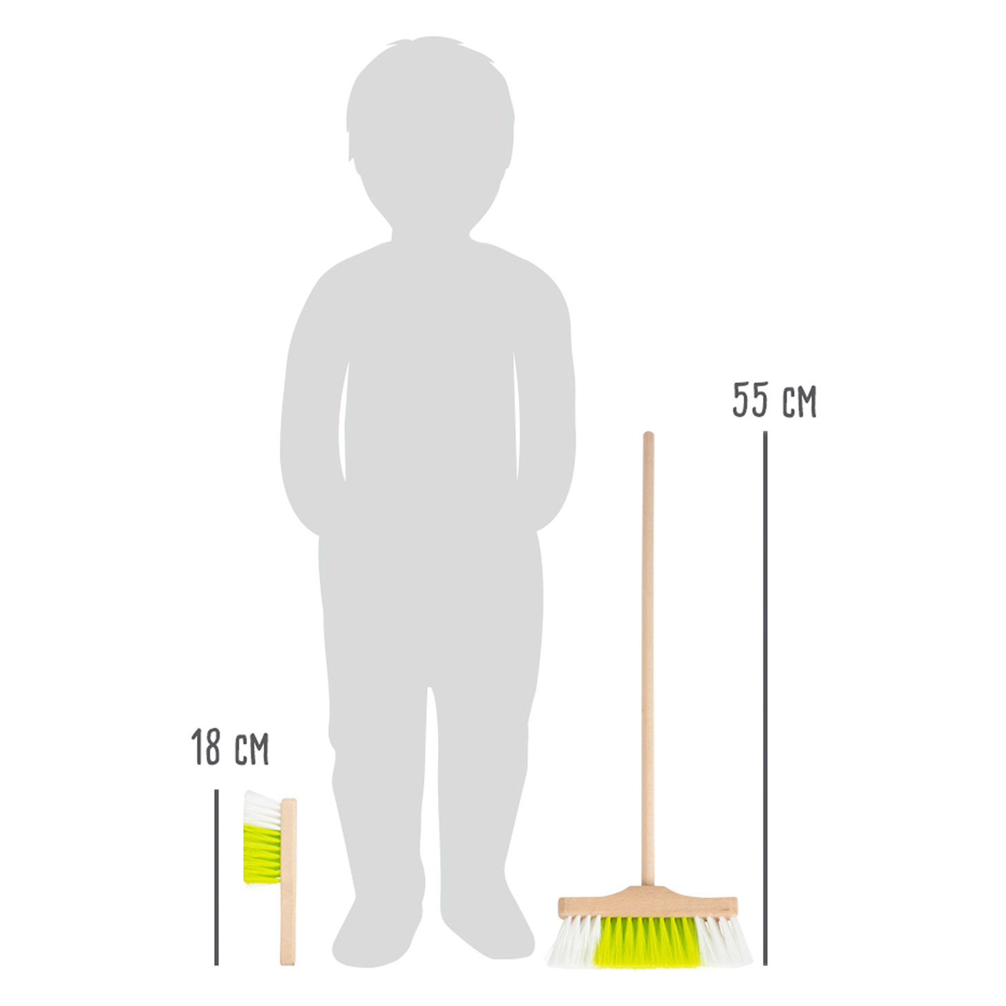 Small Foot - Houten Veegset met Bezem, 3dlg.