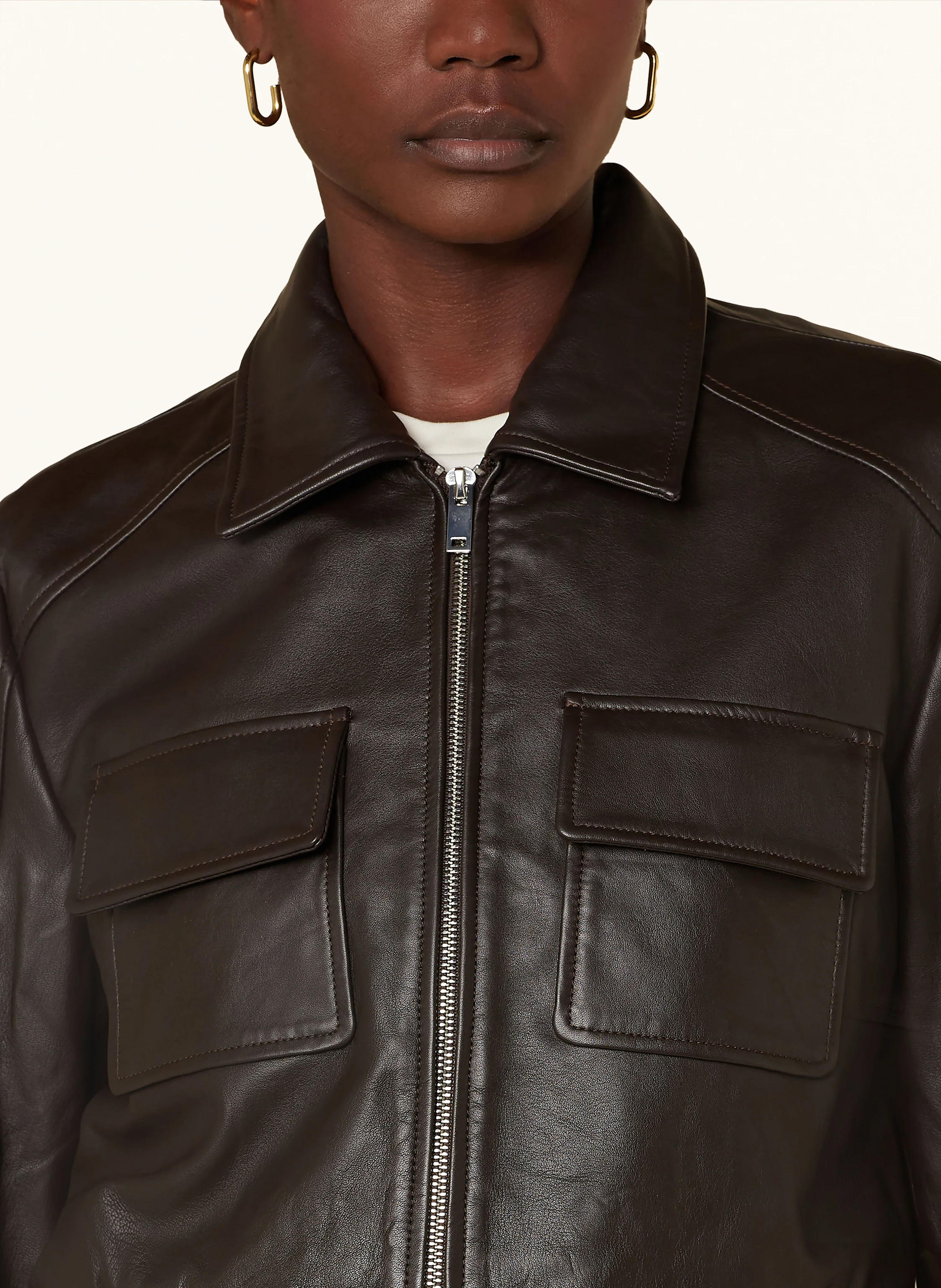 ba&sh Lederjacke UTICA